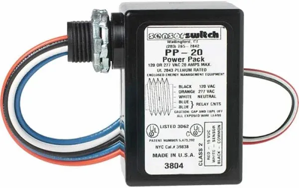 Acuity Controls / Sensor Switch PP20 - Power Pack With 20 Amp Relay