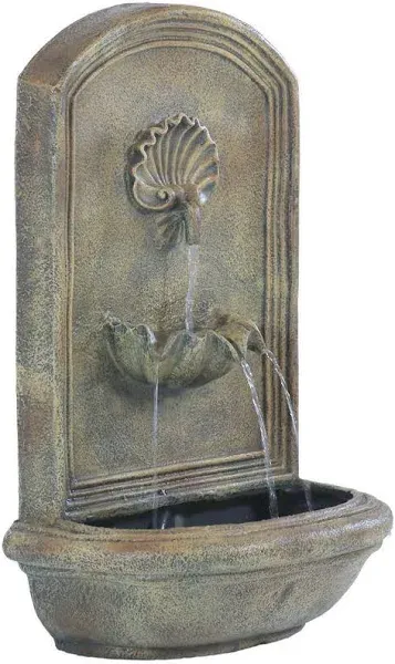 Seaside Lead Electric Powered Outdoor Wall Fountain