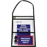 C-Line Stitched Dual Pocket Shop Ticket Holder with Hanging Strap