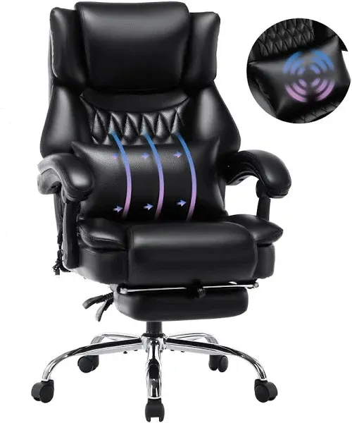 Reclining Office Chair with Footrest