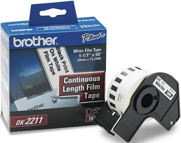 Genuine BROTHER DK-2205 2.4&#034; x 100&#039; Continuous Length Film tape WHITE