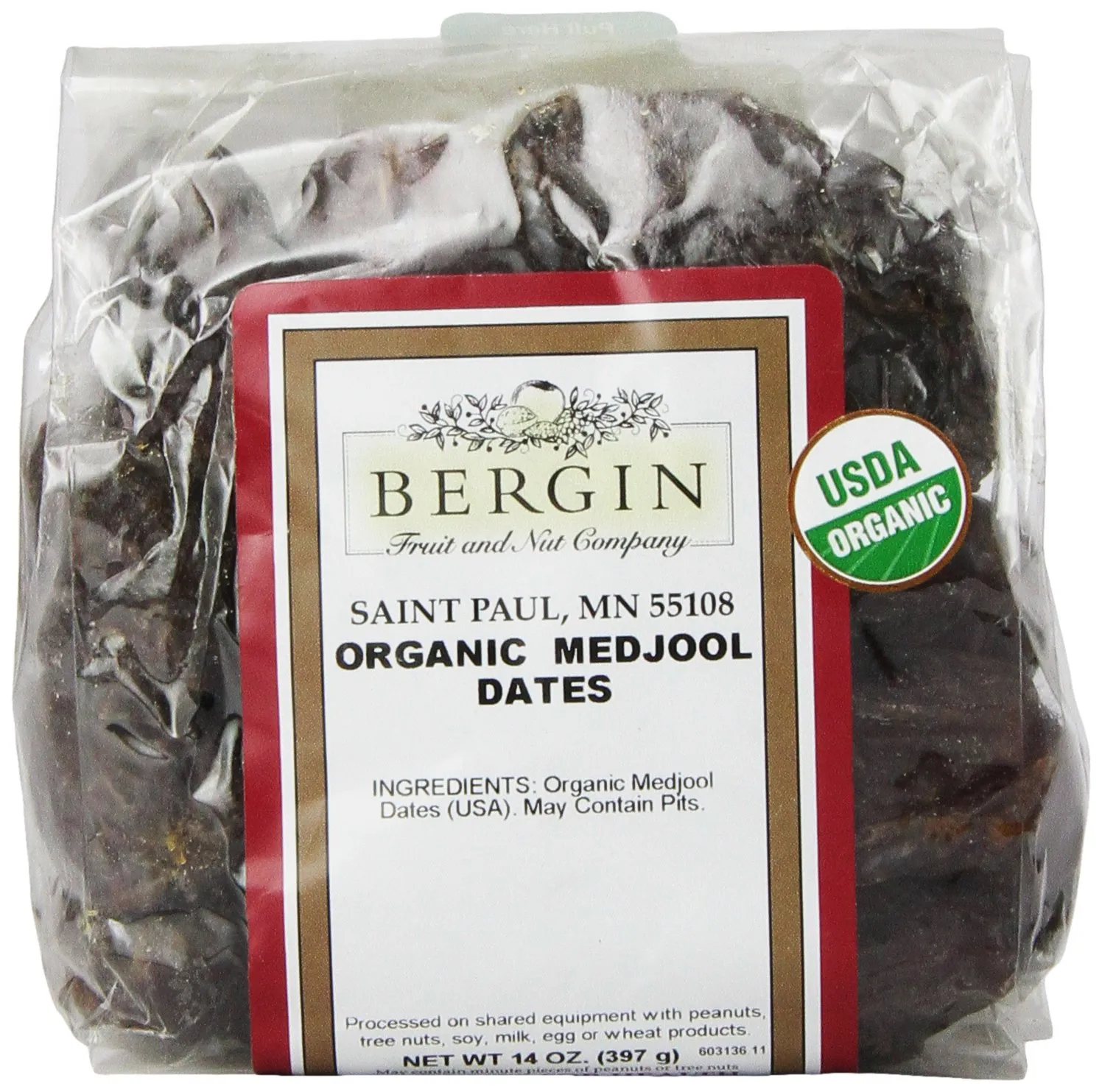 Bergin Nut Company Organic Medjool Dates, 14 Ounce Bag