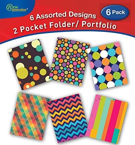 New Generation Polka Doty 2 Pocket Folder