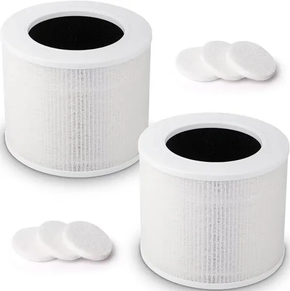 2-Pack Core Mini Replacement Filter for LEVOIT Core Mini Air Purifiers, H13 True