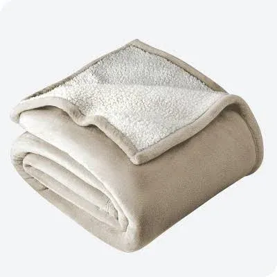 Bare Home Fleece Sherpa Blanket