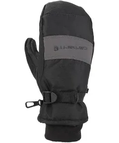 Carhartt Men&#039;s Waterproof Knit Cuff Insulated Mitts. Black Medium GL0616-M