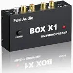 Fosi Audio BOX X1 Phono Preamp for MM Turntables with 3.5MM Headphone and RCA DC