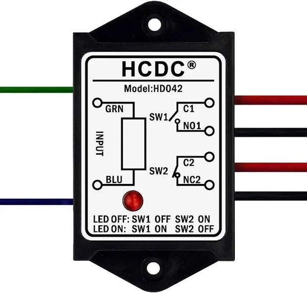 DPST 1NO 1NC 8Amp Power Relay Module, AC/DC 5V Control Voltage