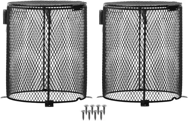 Simple Deluxe 2-Pack Reptile Heater Guard Heat Protector Anti-Scald Cover Mesh Cage, Heating Lamp Lampshade Ceramic Light Bulb Enclosure, for Terrarium Chameleon Lizards Snakes Heat Guard 5.5''