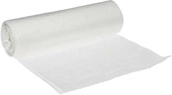 Berry Global Rhino-x High Density HMW HDPE 16 Micron Natural Coreless Roll Can Liner, 40 x 48 inch -- 250 per case