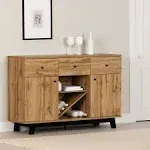 South Shore BELLAMI Buffet with Wine Storage - Nordik Oak