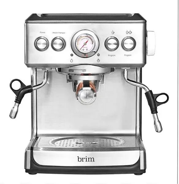 Brim 19 Bar Espresso Maker / Machine Model TSK-1859B Silver