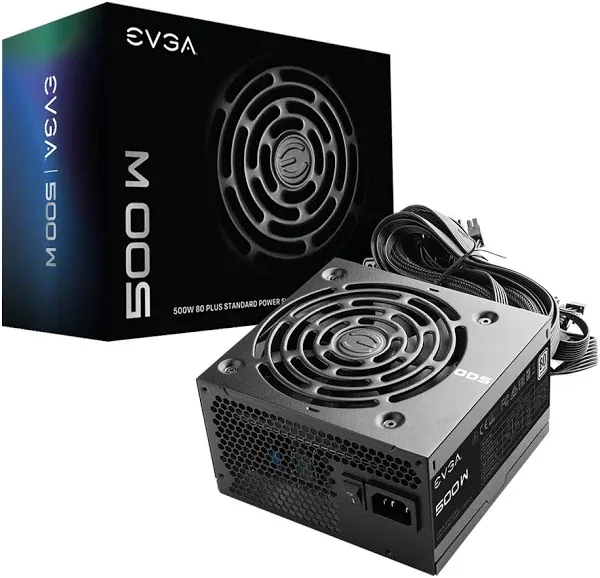 EVGA 500 WATT 80PLUS Power Supply