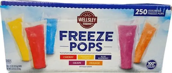 Wellsley Farms Freeze Pops 250 Ct./1.5 Oz.