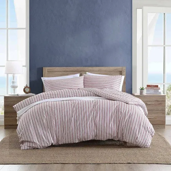 Nautica Coleridge Stripe Cotton Percale Duvet Cover