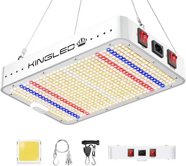 KingLED 2024 Newest KP1000 LED Grow Lights with Yield LEDs 2x2ft Coverage Full Spectrum Grow Lights for Indoor Hydroponic Plants Greenhouse Growing Lamps Veg Bloom Daul Mode