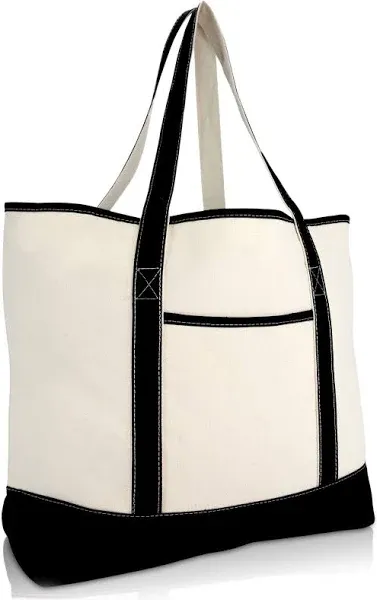 Dalix 22 inch Open Top Deluxe Tote Bag with Outer Pocket