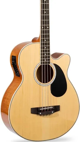 Best Choice Products Acoustic Electric Bass Guitar - Full Size, 4 String, Frette