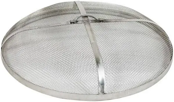 Rust-Resistant Stainless Steel Fire Pit Spark Screen Cover - 30-Inch Diameter