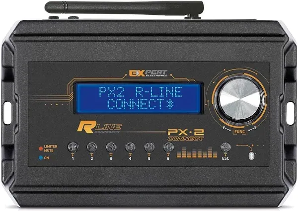 Expert PX2R Double Limiter DSP BT Aluminum Bluetooth Input EQ with 28 Band Spaced 1/4 Octave Apart Parametric EQ with Independent Band per Channel, 6 Independent Outputs