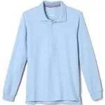 French Toast Unisex Youth Long Sleeve Pique Polo - Light Blue