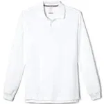 At School by French Toast Long Sleeve Pique Polo, Boy's, Size: S (6/7), White