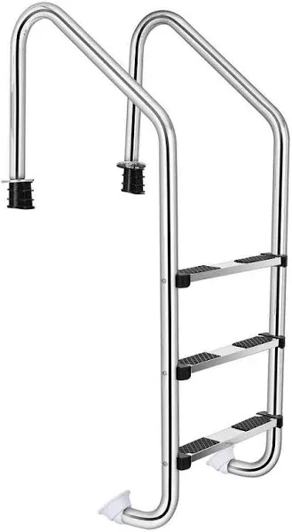 Costway 3-Step Stainless Steel Swimming Pool Ladder with Anti-Slip Step