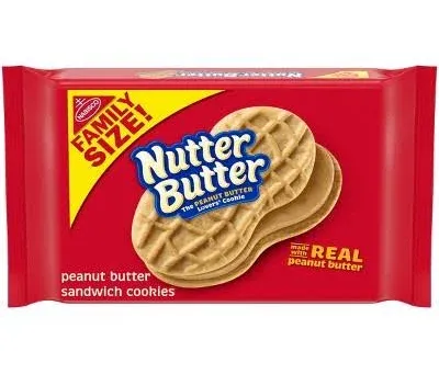 Nutter Butter Peanut Butter Sandwich Cookies, King Size, 3.5 oz