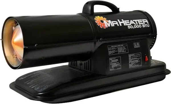 Mr. Heater F270255: 50,000 Btu Forced Air Kerosene Heater, One Size, Black