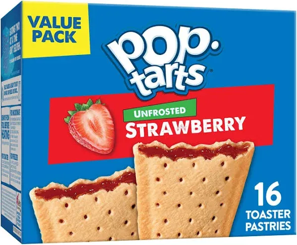 Pop-Tarts Toaster Pastries Strawberry Unfrosted