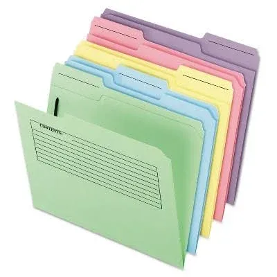 Pendaflex 45270 Printed Notes Folders with Fastener, 1/3 Cut Top Tab, Letter, As