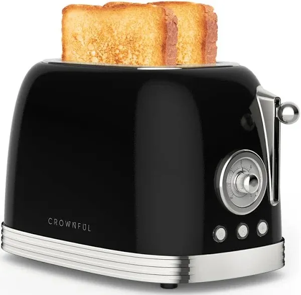 2-Slice Toaster  Extra Wide Slots Toaster  Retro Stainless Steel with Bagel...