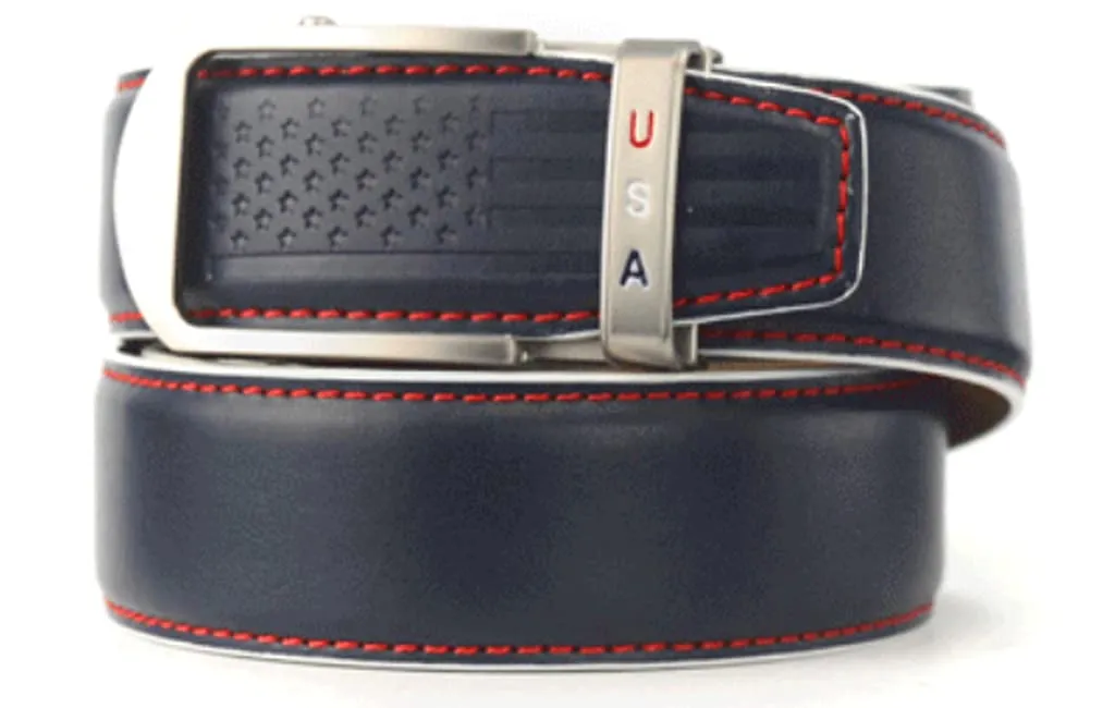 Nexbelt Heritage Anthem Navy USA Debossed Tip