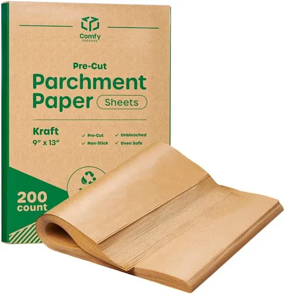 [12 X 16 Inch - 200 Count] Pre-Cut Parchment Paper Baking Sheets, Non-Stick, Unb