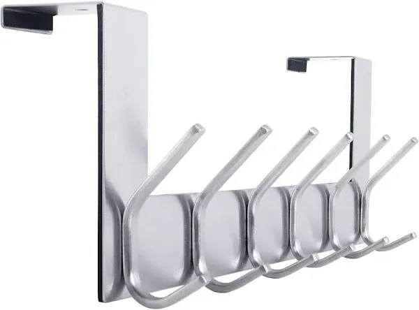 Over The Door Hook Door Hanger:Over The Door Towel Rack With 6 Coat Hooks For Ha