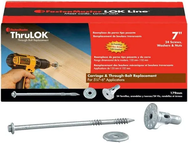 Fasten Master ThruLok Screw Bolt Fastening System 7 Inches