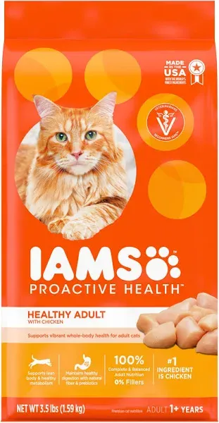 Iams Proactive Health Adult Healthy Dry Cat Food, Chicken (7 lbs)