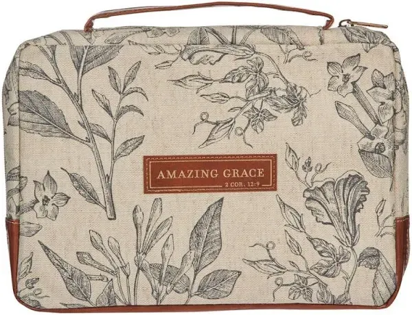 Amazing Grace Floral Canvas Bible Cover