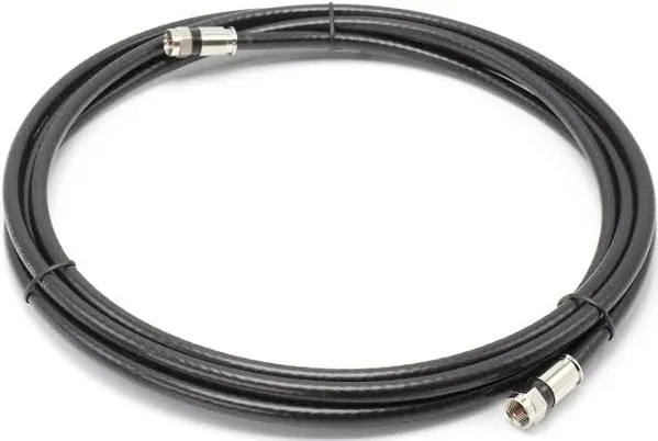 THE CIMPLE CO 75' Feet, Black RG6 Coaxial Cable (Coax Cable) with Weather Proof Connectors, F81 / RF, Digital Coax - AV, Cable TV, Antenna, and Satellite, CL2 Rated, 75 Foot