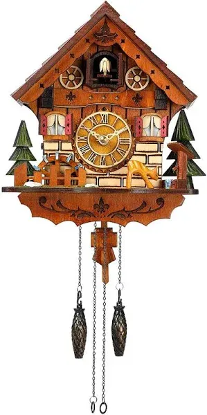 Cuckoo Clock Handcrafted Traditional Black Forest Wood Clock Wall Decor