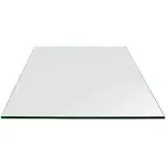 30" Square Glass Table Top - Tempered - 1/4" Thick - Flat Polished Glass - Eased Corners