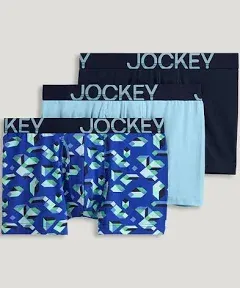 Jockey Men's Underwear ActiveStretch 4" Boxer Brief - 3 Pack