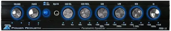 Power Acoustik PWM-16 Pre-Amp Equalizer, Standard Packaging