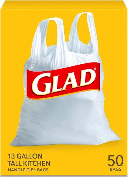 Glad Handle-Tie Tall Kitchen Bags