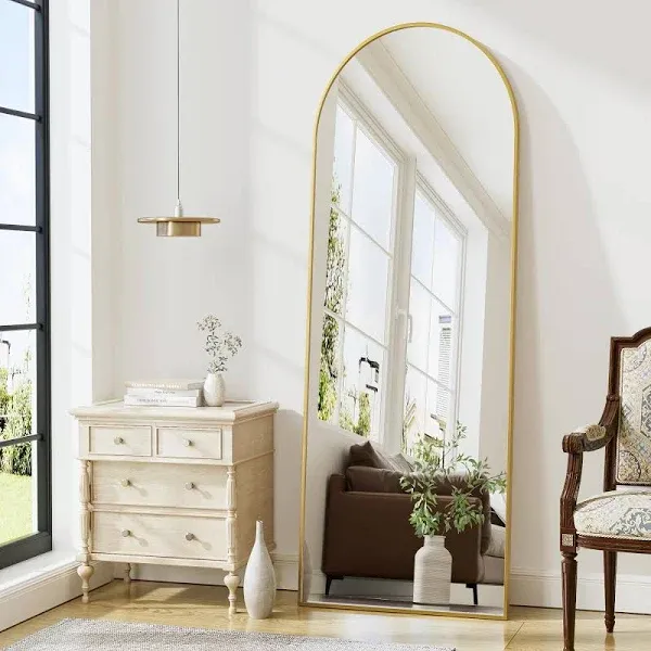 Zmycz Arched Floor Mirror Full Length Mirror Mirror Hanging or Leaning