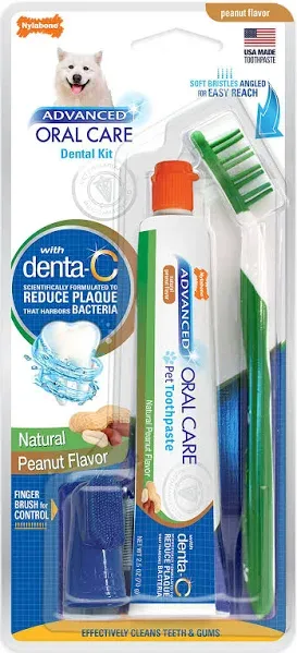 Nylabone Advanced Oral Care Peanut Flavor Dental Kit