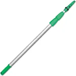 Unger Opti-Loc Extension Pole, 18 ft, Three Sections, Green/Silver