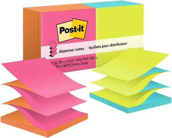 Post-it Pop-Up Notes 3 in. x 3 in. Cape Town Collection