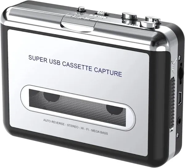 DIGITNOW! Portable Cassette Player/Cassette to MP3 Converter Capture Cassette Tape to Mp3/cd Audio Via USB