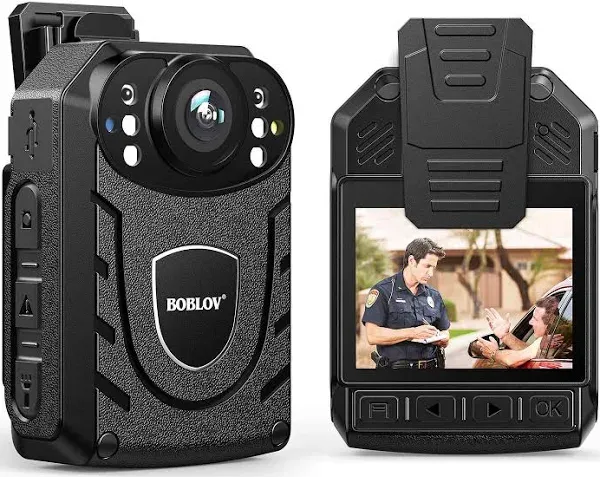 BOBLOV KJ21 Body Worn Camera 1296P Body Worn Camera Support Memory Expand Max 128G